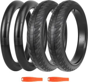 1/2 Pack 26x3.0 Fat Bike Tires ebike Tires with Tubes MTB Heavy Duty Wear-Resistant E-Bike Mountain Snow Bike Tire 26 x 3 Fat tireBlack