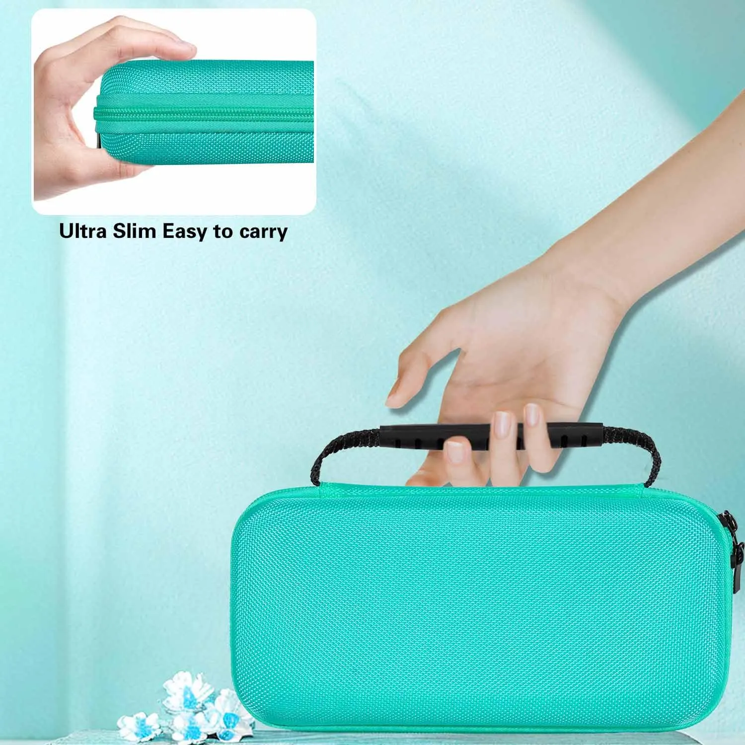 Accessories Kit for Nintendo Switch Lite - YOOWA Accessories Bundle with Carrying Case, Protective Cover case, 2-Pack Tempered Glass Screen Protector, Adjustable Play Stand, 6 Thumb Grips
