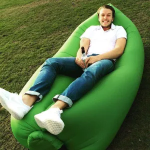 Beach Portable Outdoor Furniture Air Bed Inflatable Hammock Sleeping Bag Camping Air Sofa Nylon Polyester Lazy Bag Environmental