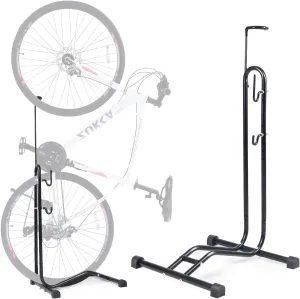 Bike Floor Stand Parking Rack - Indoor & Outdoor, Mountain & Road Bikes, 1 Pack