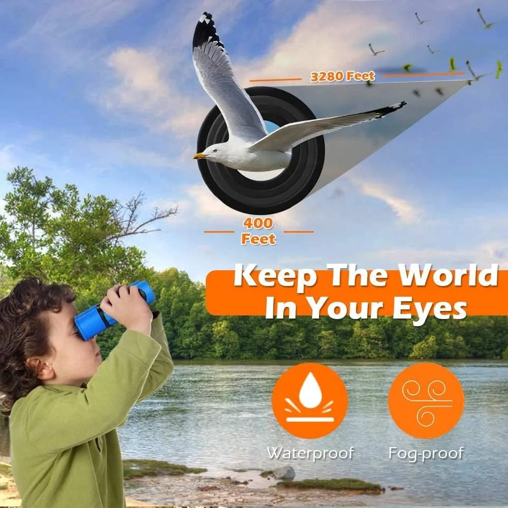 Compact Mini Binoculars for Kids  8x21 Zoom Kids Binoculars Toy Gift Shock Proof for 3 4 5 6 7 8 9 10 11 12 13 Years Old Boys Girls Bird Watching Sporting Events Children Best Present