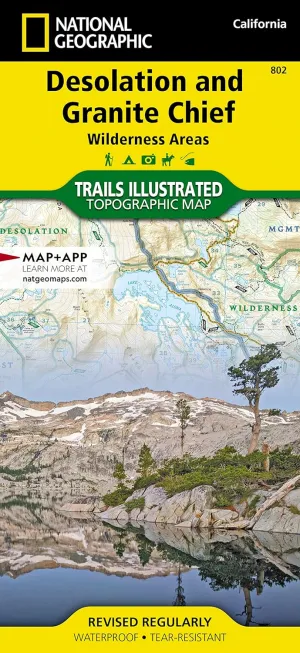 Desolation and Granite Chief Wilderness Areas Map (National Geographic Trails Illustrated Map, 802) Map  Folded Map, January 1, 2023
