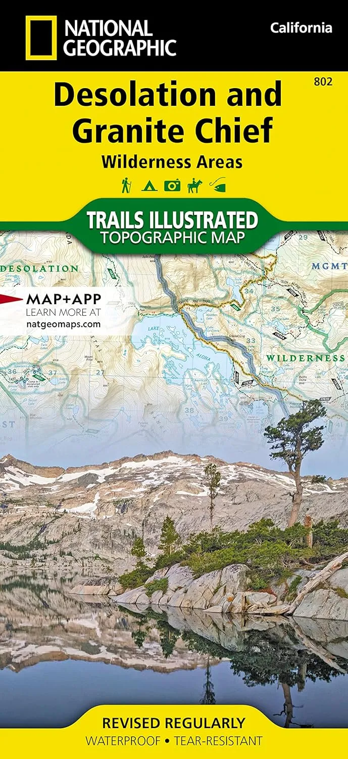 Desolation and Granite Chief Wilderness Areas Map (National Geographic Trails Illustrated Map, 802) Map  Folded Map, January 1, 2023