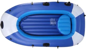 Inflatable Boat Kayak for Adults, Heavy-Duty PVC Dinghy with Pump & Oar, 210kg Capacity, Foldable Raft for Fishing, Lakes & Outdoor Water Sports