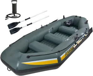 Inflatable Rafts for Adults Heavy Duty, Inflatable Boat for Adults Kids PVC Inflatable Boat for Drifting Diving Fishing Rowing Air Boat