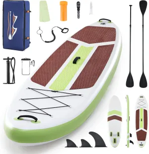 Inflatable Stand Up Paddle Board with Premium SUP Paddleboard Accessories,2-in-1 Paddle for Adults