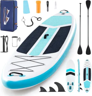 Inflatable Stand Up Paddle Board with Premium SUP Paddleboard Accessories,2-in-1 Paddle for Adults