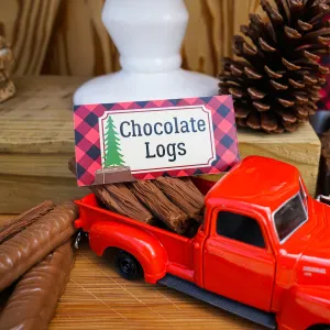 Lumberjack Party Food Labels | Woodland Forest Fun