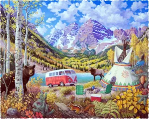 Maroon Bells (500 Piece Wooden Jigsaw Puzzle)