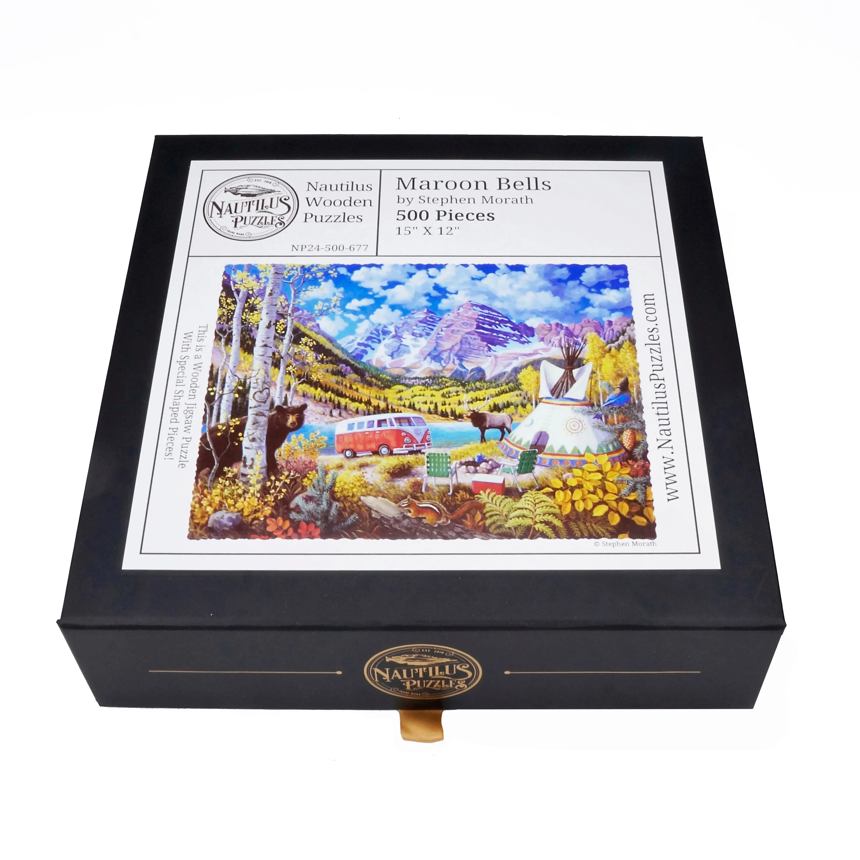 Maroon Bells (500 Piece Wooden Jigsaw Puzzle)