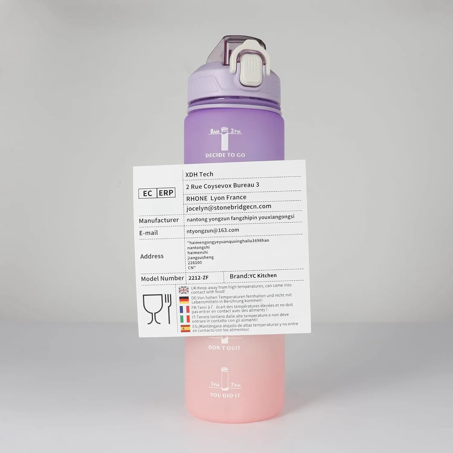 Motivational Water Bottle with Time Marker- 32oz Water Bottles with Times to Drink, Leakproof & BPA Free Sports Water Bottle with Straw & Carry Strap for Fitness, Gym, and Outdoor Sports