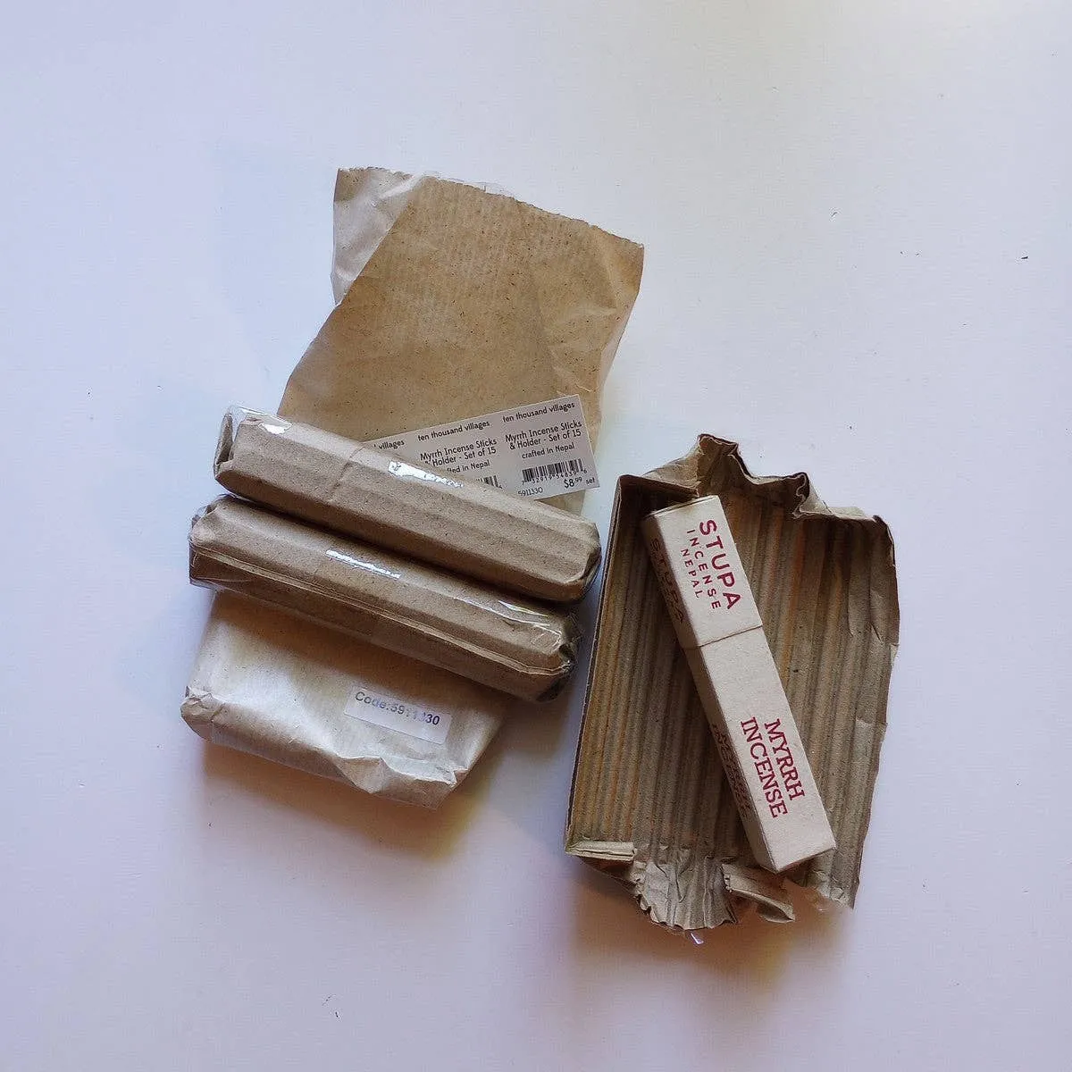 Myrrh Incense Sticks & Holder - Set of 15