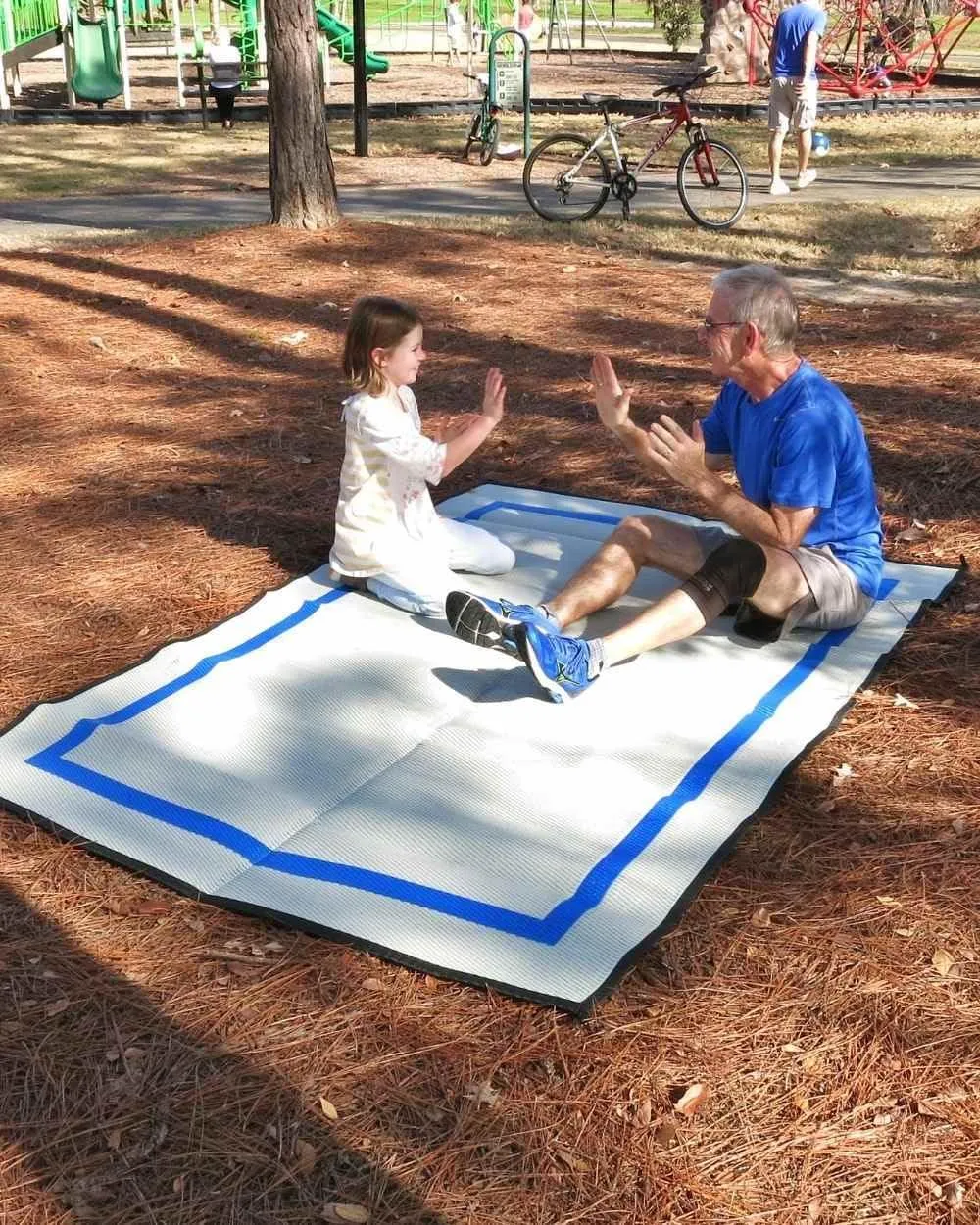 Premium Outdoor RV Patio Mat  Extra Thick 5mm Recycled Polypropylene Rug  Heavy-Duty, Waterproof, Reversible  Luxury Mat for Camping, Beach, Deck, Campsite