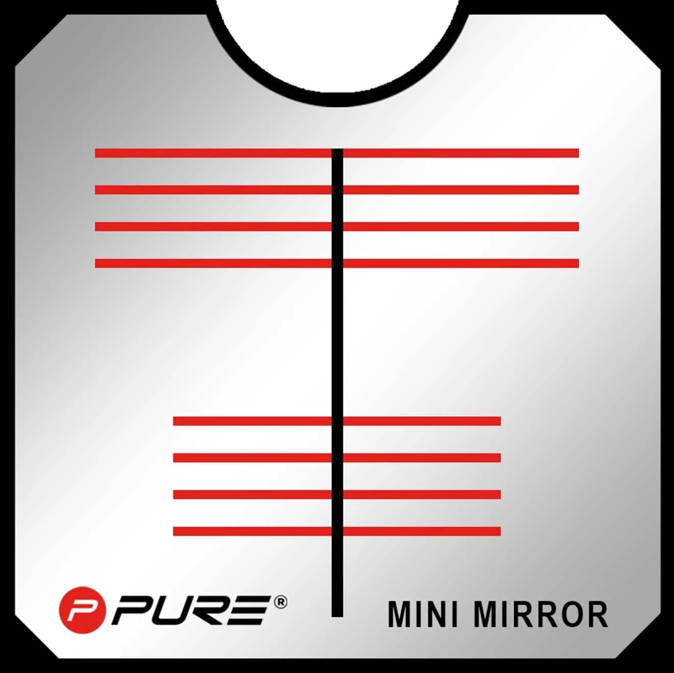 Pure2Improve Putting Mini Mirror, 3"x3" - Indoor/Outdoor Golf Putt Training Aid & Alignment Mirror
