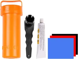 SUP Kit with PVC Patches and Glue for Inflatables Portable Stand-Up Paddleboard Kit with Wrench for Inflatable Kayak Boat Raft Surfboard