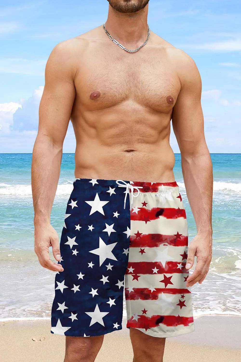 TMSD Mens Summer Beach Board Shorts Quick Dry Swim Trunks with Pockets