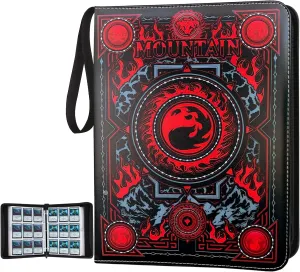 Trading Card Binder,9 Pocket Card Binder with Sleeves 720 Double Sided Pocket Premium Collector Card Album,Card Collection Folder for MTG,TCG,Yugioh,Game Cards (Red)