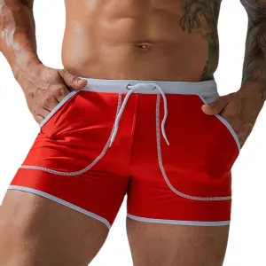 UXH Men's Square Leg Swim Briefs Printed Swimsuit Athletic Swimwear Bathing Suit Swimming Trunks