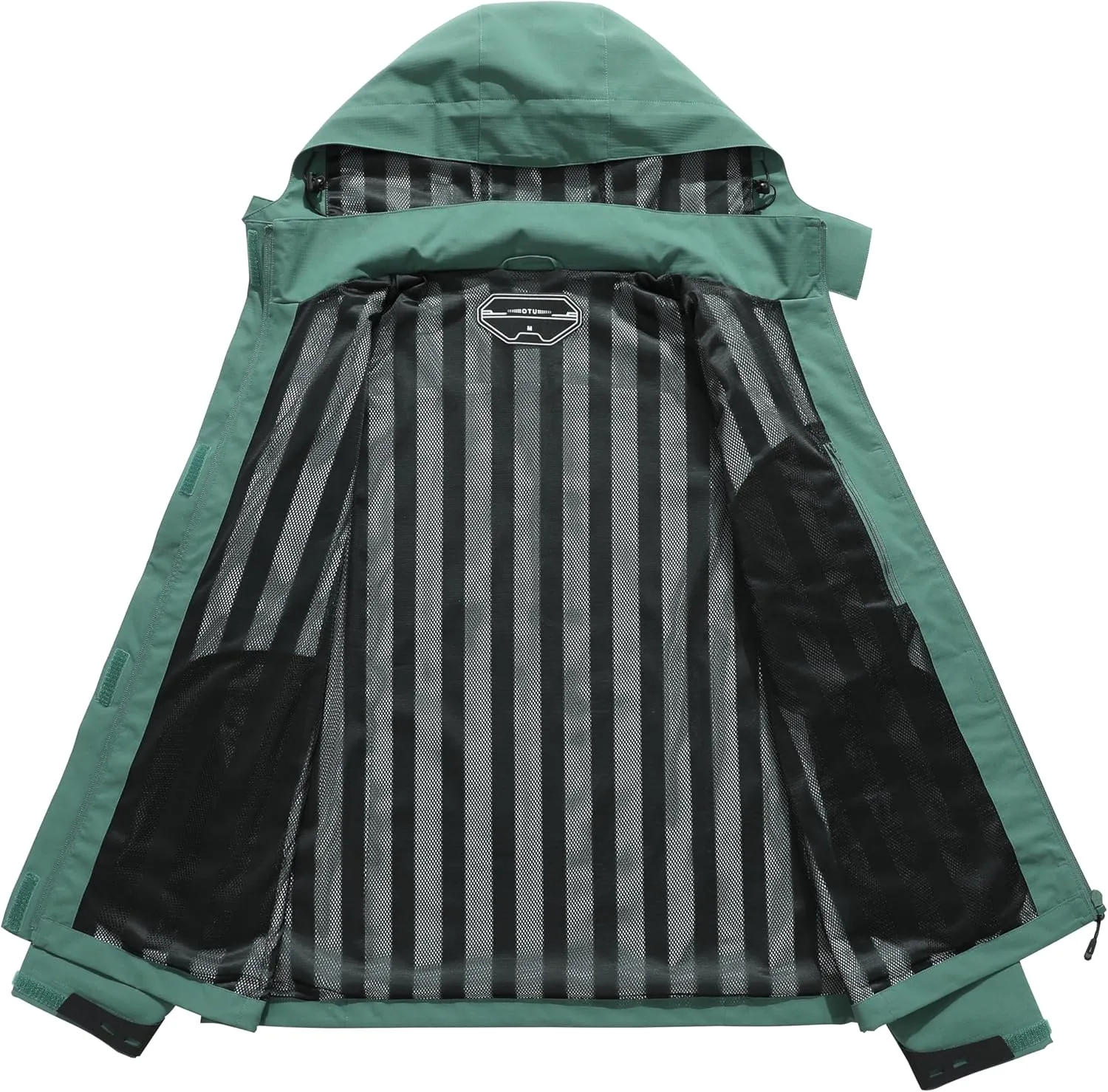 Women's Waterproof Raincoat Lightweight Rain Jacket Detachable Hood Travel Outdoor
